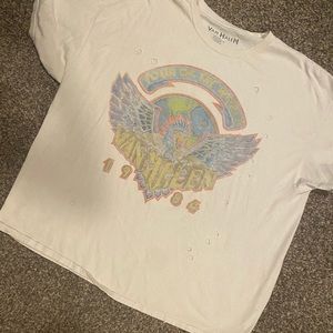 Van Halen oversized distressed t shirt dress.